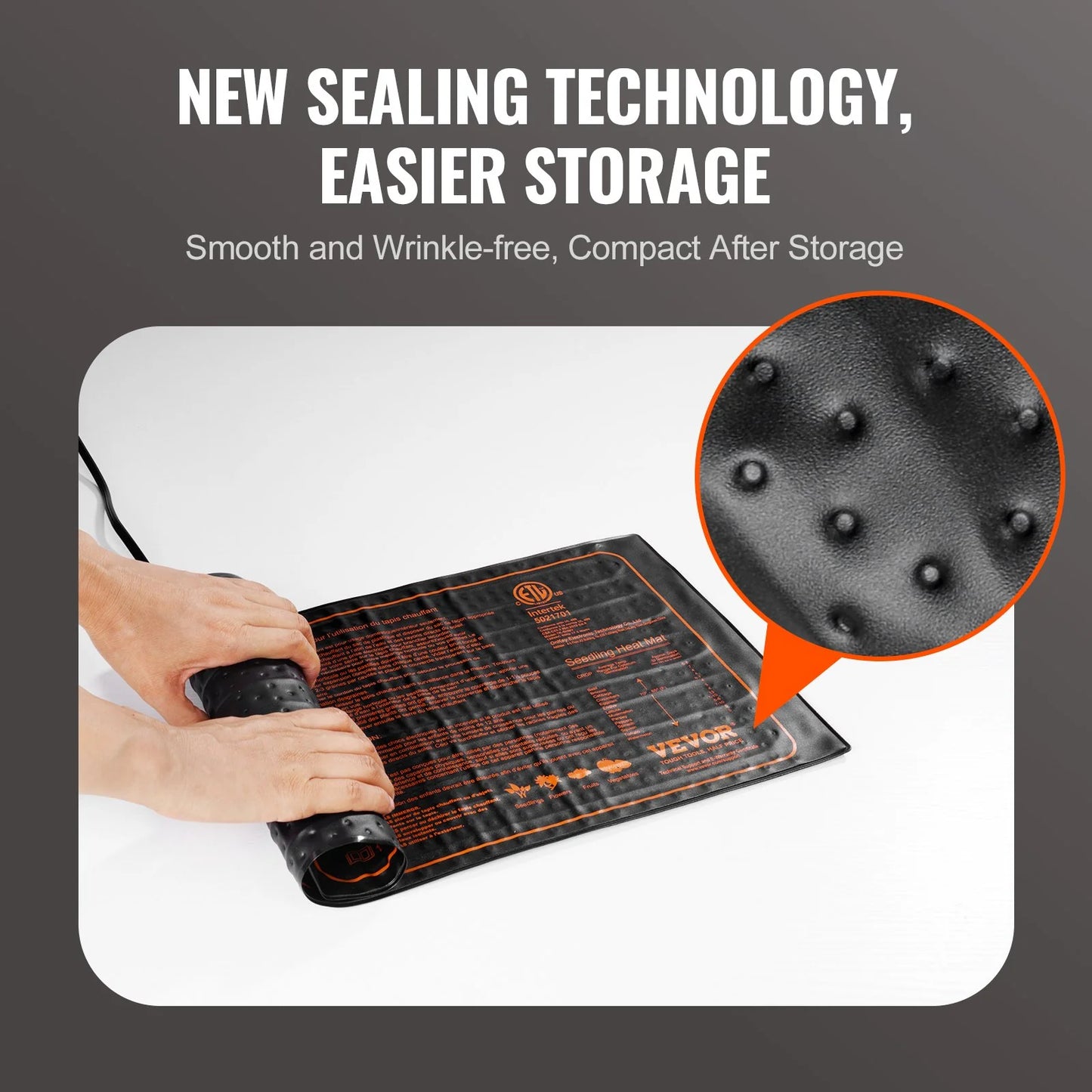 VEVOR 10X 20.75 Seedling Heat Mat W/ Digital Thermostat Combo Set, Met-Listed Heating Pad for Seed Starting, Waterproof Seed Mats for Germination, Indoor Gardening, Hydroponic, Greenhouse, 1 Pack