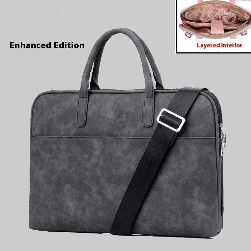 Faux Leather Laptop Bag For Women